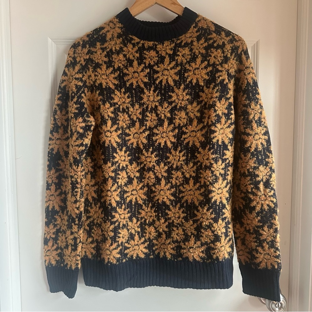 Corridor Floral Alpaca Crew, Size Small